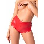 Шорти Noir Handmade F356 Red powerwetlook shorts - 3XL - мініатюра 2