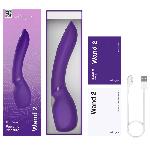 Смарт-вібромасажер We-Vibe Wand 2 Purple, дуже потужний, функція Smart Silence - мініатюра 6