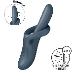 Вібратор з ротацією Satisfyer Heat Flex 4 Grey, підігрів до 39°C - мініатюра 1