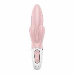Вібратор-кролик надувний Satisfyer Air Pump Bunny 3, 12 режимів, подвійний відросток - мініатюра 4