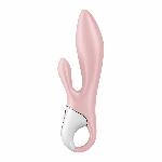 Вібратор-кролик надувний Satisfyer Air Pump Bunny 3, 12 режимів, подвійний відросток - мініатюра 2