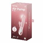 Вібратор-кролик надувний Satisfyer Air Pump Bunny 3, 12 режимів, подвійний відросток - мініатюра 6