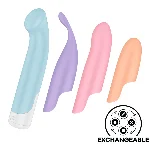 Набір 4-в-1 Satisfyer Playful Four, вібратор та 4 насадки, 12 режимів - мініатюра 1
