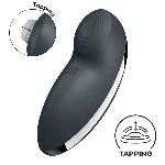 Вібростимулятор-пульсатор Satisfyer Tap & Climax 2 Grey, ефект постукування пальцем - мініатюра 1