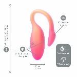 Смарт-віброяйце Magic Motion Flamingo Max Orange 2 в 1: віброяйце та тренажер Кегеля, 10 режимів - мініатюра 2
