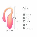 Смарт-віброяйце Magic Motion Flamingo Max Orange 2 в 1: віброяйце та тренажер Кегеля, 10 режимів - мініатюра 13