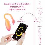 Смарт-віброяйце Magic Motion Flamingo Max Orange 2 в 1: віброяйце та тренажер Кегеля, 10 режимів - мініатюра 9