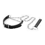 Нашийник з повідцем Bedroom Fantasies: Collar with Chain - Silver - мініатюра 6