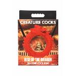 Ерекційне кільце – дракон Creature Cocks Rise of the Dragon Silicone Penis Ring – Red, діаметр 4 см - мініатюра 8