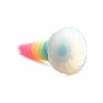 Фентезійний фалоімітатор Creature Cocks Luminescent Rainbow Silicone Dildo, світиться в темряві, 19,6 см - мініатюра 3