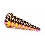 Фентезійний скляний фалоімітатор Creature Cocks Twilight Rainbow Glass Dildo, 16 см - мініатюра 2