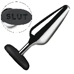 Анальна пробка Master Series Butt Slut Metal & Silicone Butt Plug - Silver - мініатюра 1