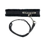 Нашийник із повідцем Punishment - Crystal Collar & Leash - Black - мініатюра 1