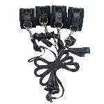 Розтяжка на ліжко Punishment - 5-Piece Bed Restraint Kit - Black - мініатюра 2