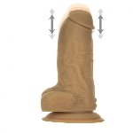 Фалоімітатор з пульсацією Naked ADDICTION Dominic 9″ Caramel, пульт ДК, діаметр 4,2 см - мініатюра 1