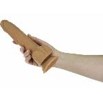 Фалоімітатор з пульсацією Naked ADDICTION Dominic 9″ Caramel, пульт ДК, діаметр 4,2 см - мініатюра 4