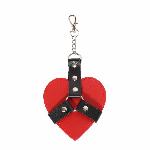 Брелок на карабіні для ключів Art of Sex Chained Heart, Червоний - мініатюра 2