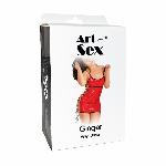 Сексуальна лакована сукня на шнурівці Art of Sex - Ginger чорна XS-M - мініатюра 3
