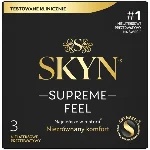 Ультратонкі безлатексні презервативи SKYN Supreme Feel 3 шт, 0,035 мм, природна текстура шкіри - мініатюра 1