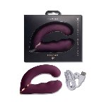 Подвійний вібратор Rocks Off Gemini Burgundy, 2 мотори, по 10 режимів, змінне положення ручки - мініатюра 13