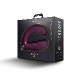 Подвійний вібратор Rocks Off Gemini Burgundy, 2 мотори, по 10 режимів, змінне положення ручки - мініатюра 11