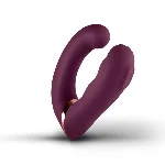 Подвійний вібратор Rocks Off Gemini Burgundy, 2 мотори, по 10 режимів, змінне положення ручки - мініатюра 1