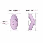 Смарт-вібратор для клітора Svakom Echo 2 Pink Lilac, підігрів до 38 °C, знімна насадка на палець - мініатюра 5