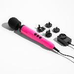 Вібромасажер DOXY Die Cast Massager Hot Pink, дуже потужний, живлення 220В, металевий корпус - мініатюра 4