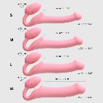 Безремінний страпон Strap-On-Me Rose M, повністю регульований, діаметр 3,3 см - мініатюра 6