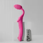 Безремінний страпон з вібрацією Strap-On-Me Vibrating Fuchsia XL, діам. 4,7см, пульт ДК, регульований - мініатюра 1