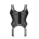 Корсет Obsessive Arrowel Black corset L/XL, з підв’язками для панчіх - мініатюра 2