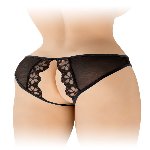 Трусики з відкритим доступом Fashion Secret Ambre Black, сітка - мініатюра 2