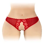 Трусики з відкритим доступом Fashion Secret Ambre Red, сітка - мініатюра 1