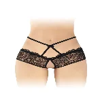 Трусики з відкритим доступом Fashion Secret Celia Black, лямки на талії - мініатюра 1