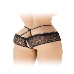 Трусики з відкритим доступом Fashion Secret Celia Black, лямки на талії - мініатюра 2