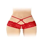 Трусики з відкритим доступом Fashion Secret Celia Red, лямки на талії - мініатюра 1