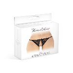 Мереживні трусики з доступом Fashion Secret Zoe Black, з бантиком - мініатюра 3