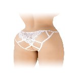 Мереживні трусики з доступом Fashion Secret Zoe White, з бантиком - мініатюра 2