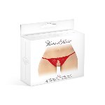 Мереживні трусики з доступом Fashion Secret Zoe Red, з бантиком - мініатюра 3
