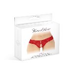 Трусики-стрінги з відкритим доступом Fashion Secret Alicia Red, з бантиком - мініатюра 3