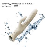 Смарт пульсатор-кролик з вібрацією Zalo Mose 2 Ivory White, підігрів до 42 °C, кристал Swarovski - мініатюра 9