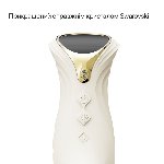 Смарт пульсатор-кролик з вібрацією Zalo Mose 2 Ivory White, підігрів до 42 °C, кристал Swarovski - мініатюра 3