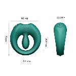 Ерекційне смарт-віброкільце Zalo Apis Turquoise Green, до 4 годин роботи, зарядний кейс - мініатюра 4