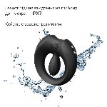 Ерекційне смарт-віброкільце Zalo Apis Obsidian Black, до 4 годин роботи, зарядний кейс - мініатюра 8