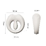 Ерекційне смарт-віброкільце Zalo Apis Ivory White, до 4 годин роботи, зарядний кейс - мініатюра 4