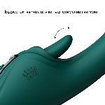 Смарт-вібратор Zalo Ares Turquoise Green, підігрів, 3 мотори, язичок для клітора, стимуляція точки G - мініатюра 6