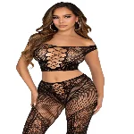 Комплект Leg Avenue Off Shoulder Crop Top and Legging One Size - мініатюра 1