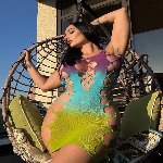 Сукня Leg Avenue Seamless Ombre Faux Lace Up Mini Dress One Size Ocean - мініатюра 7