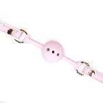 Кляп Liebe Seele White & Pink Fairy Goat Leather Ball Gag - мініатюра 3