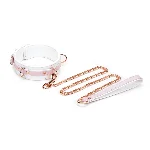 Нашийник з повідцем Liebe Seele White & Pink Fairy Goat Leather Collar - мініатюра 1